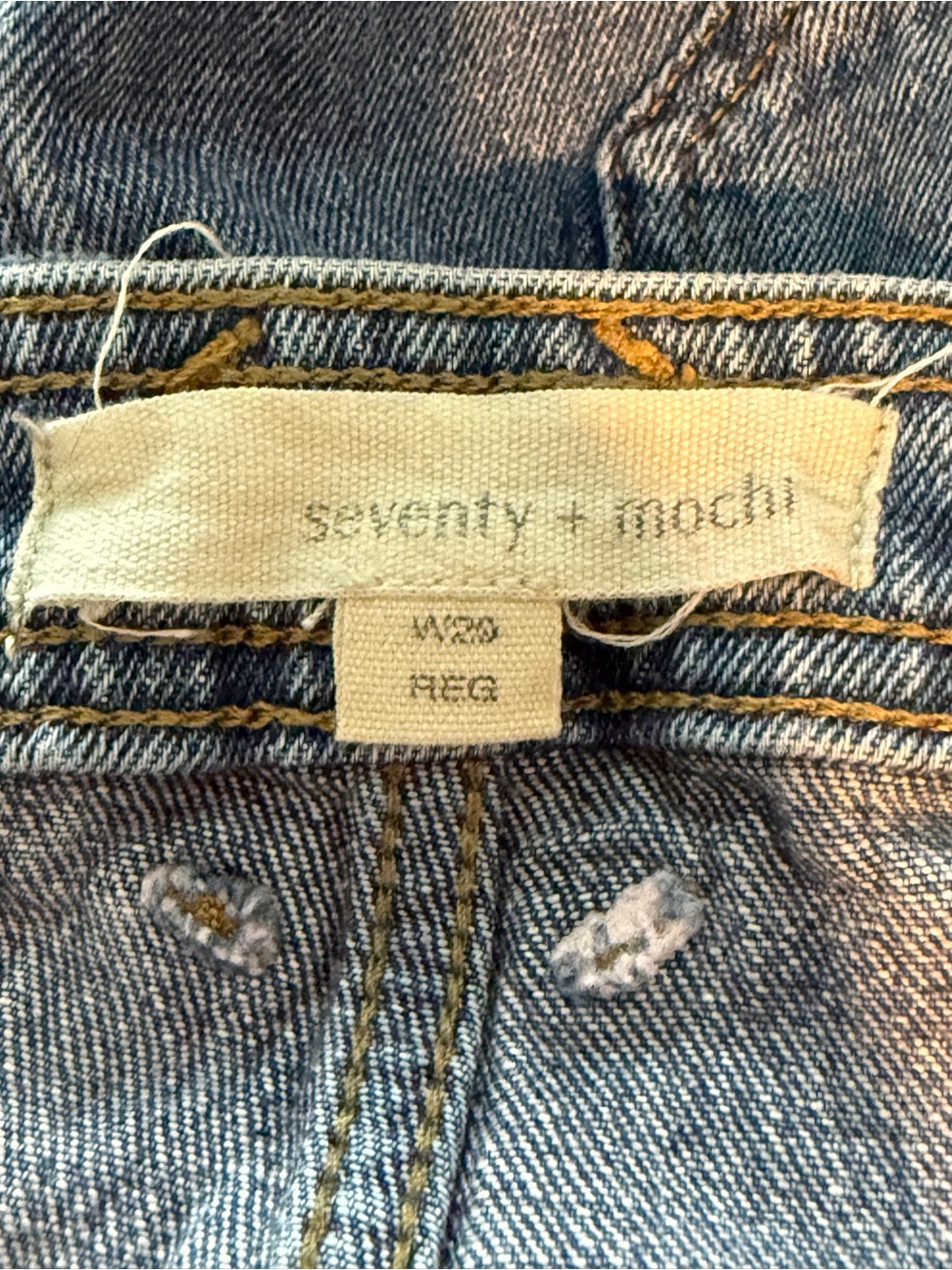 High-Rise Blue Denim Jean Shorts - Picture 2 of 6